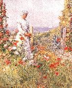 Childe Hassam Celia Thaxter in her Garden oil on canvas